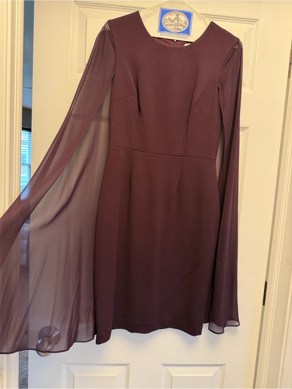 Cape sleeve dress